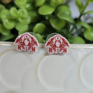 RN Nurse Stud Earrings